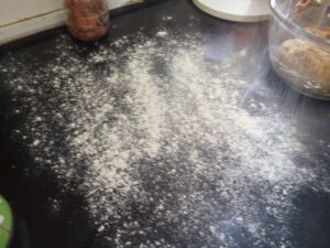 Dust flour surface