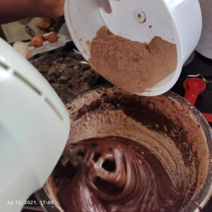 Mix dry ingredients for brownie