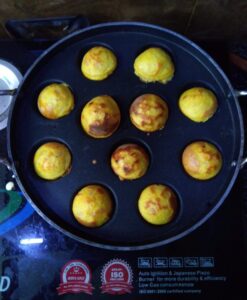 Dumplings in pan