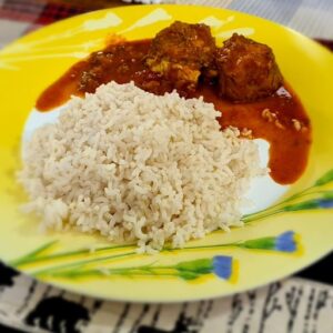 Nellore Fish curry and Rice