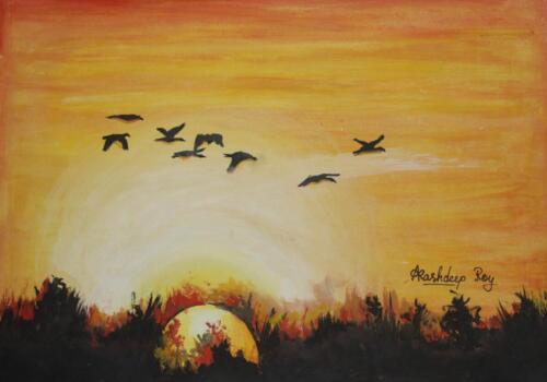 Where the sun touches the earth